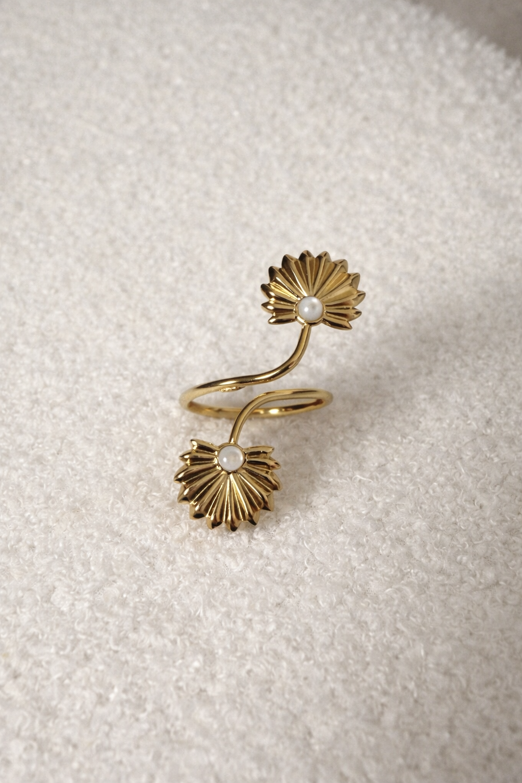 BAGUE ACIER INOXYDABLE DORÉ - EVA