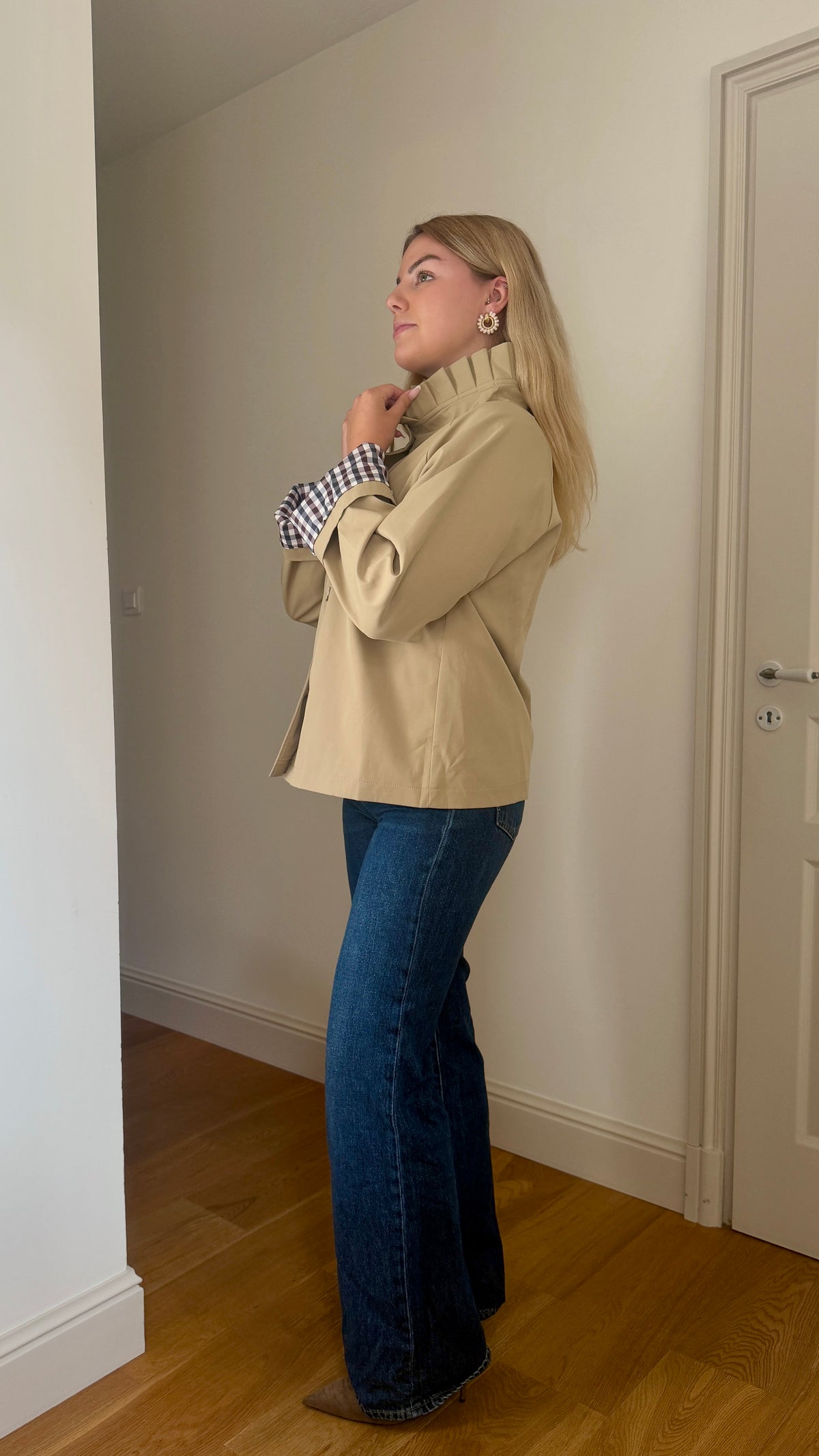 TRENCH COL VICTORIEN BEIGE - JULIETTE