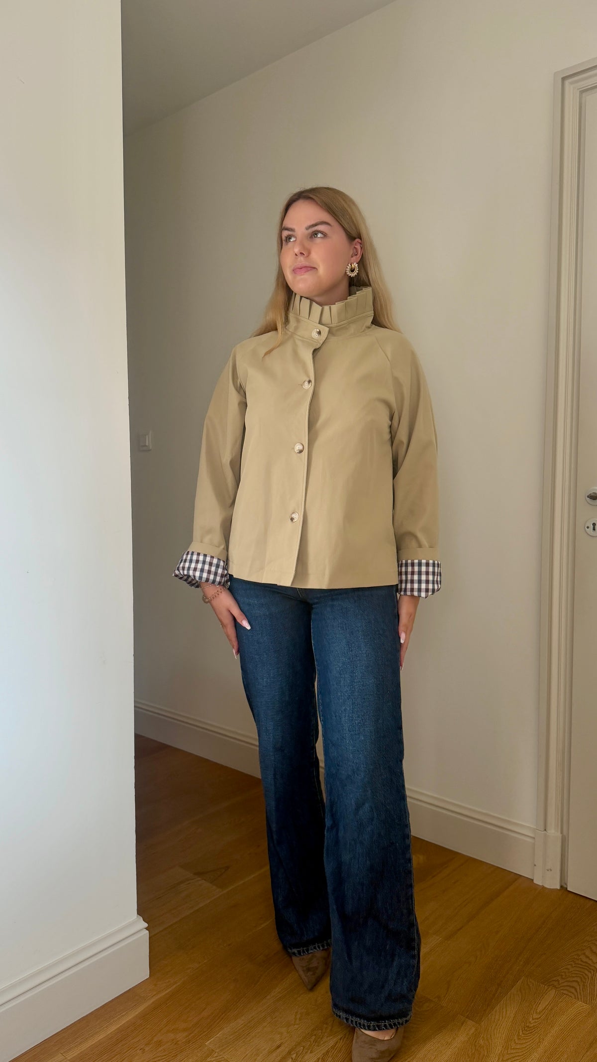 TRENCH COL VICTORIEN BEIGE - JULIETTE
