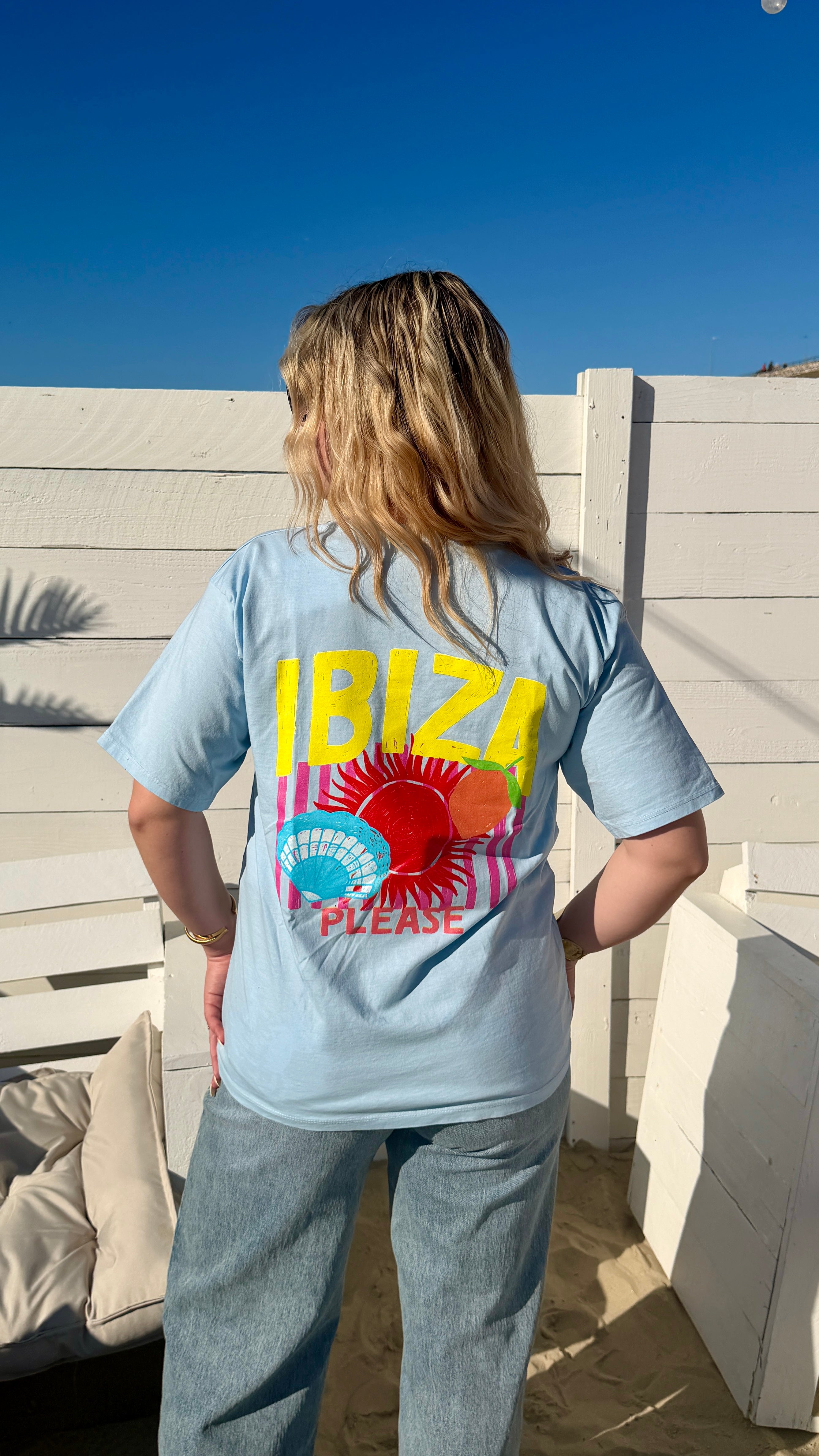T-SHIRT BLEU - IBIZA