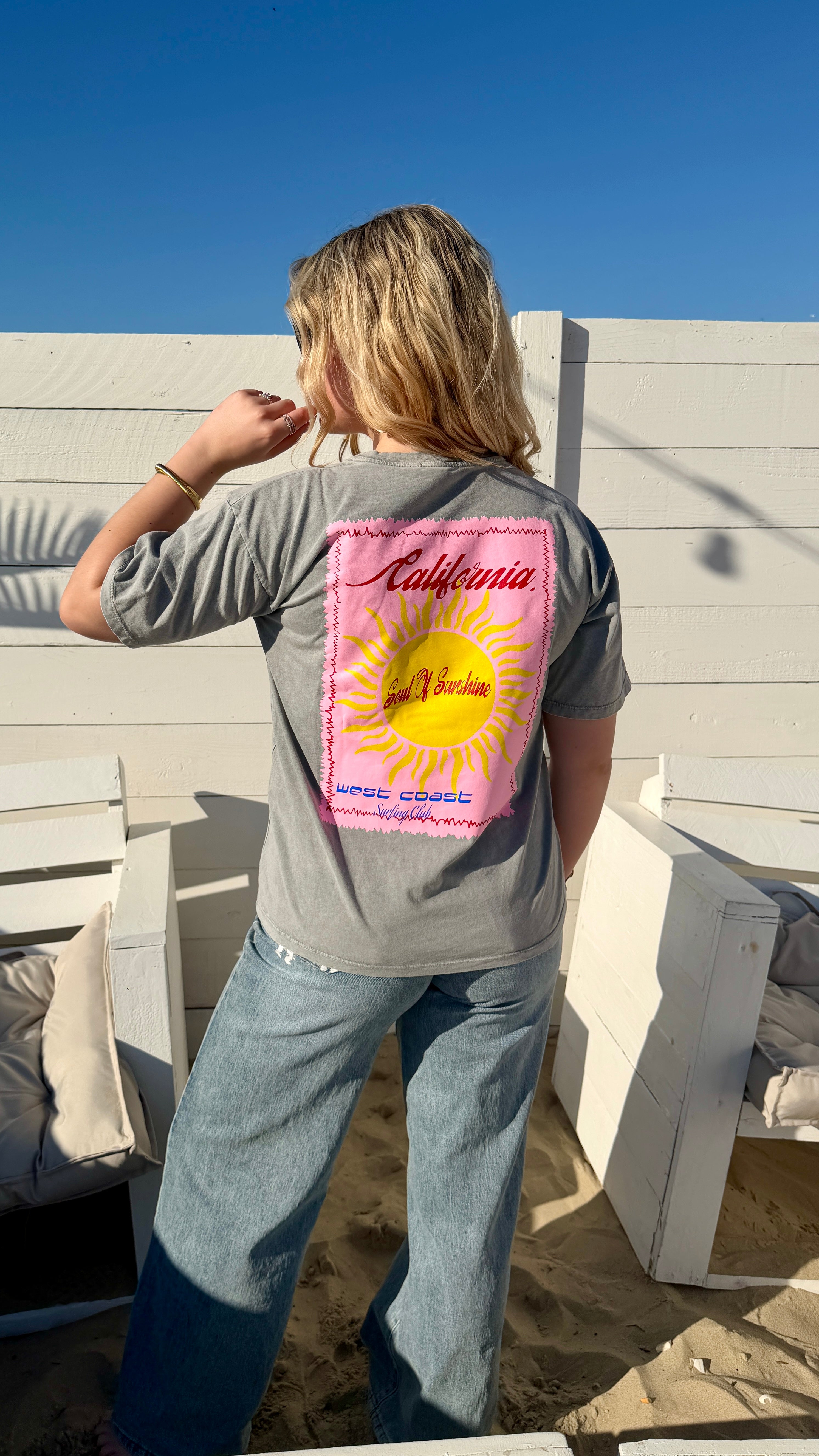 T-SHIRT GRIS - CALIFORNIA