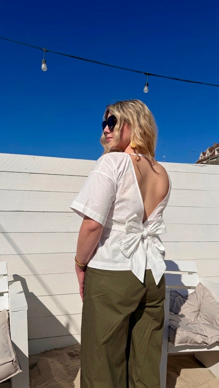 CHEMISE DOS NU BLANCHE - IRIS