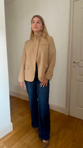 VESTE ASYMÉTRIQUE CAMEL - ANDRÉA