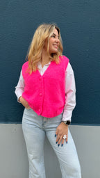 PULL SANS MANCHE ROSE - MAÉ