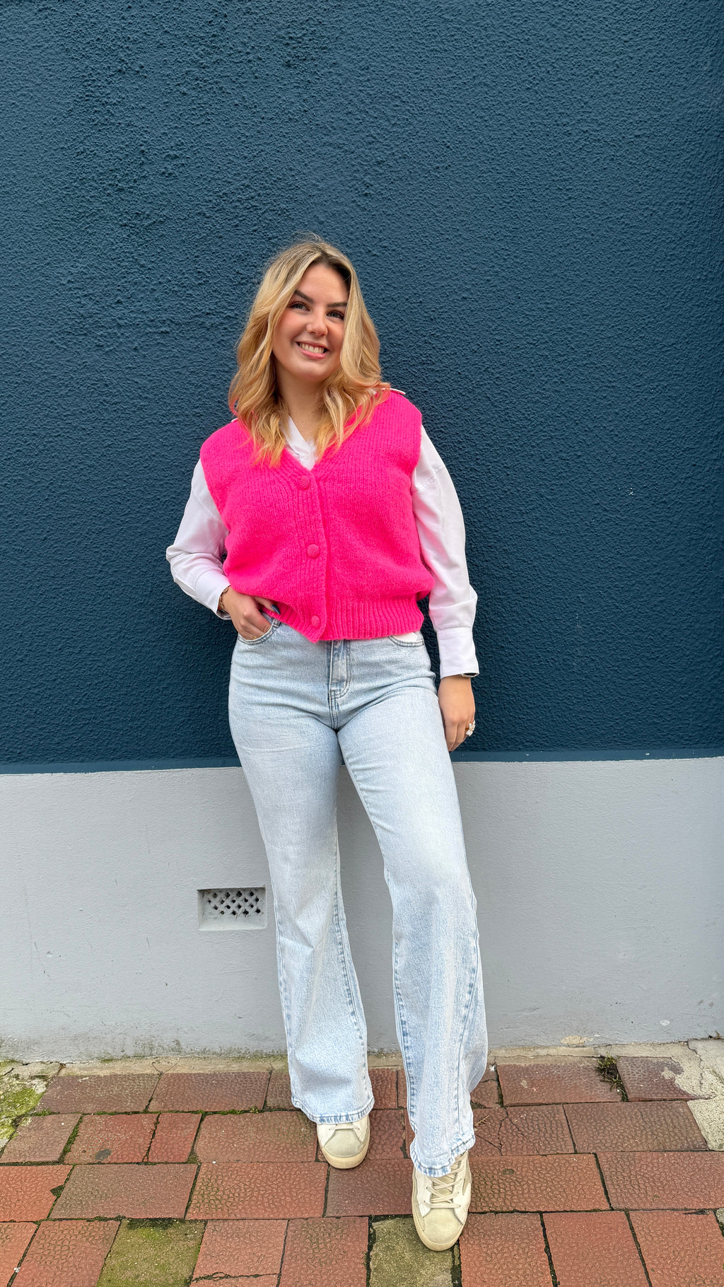 PULL SANS MANCHE ROSE - MAÉ