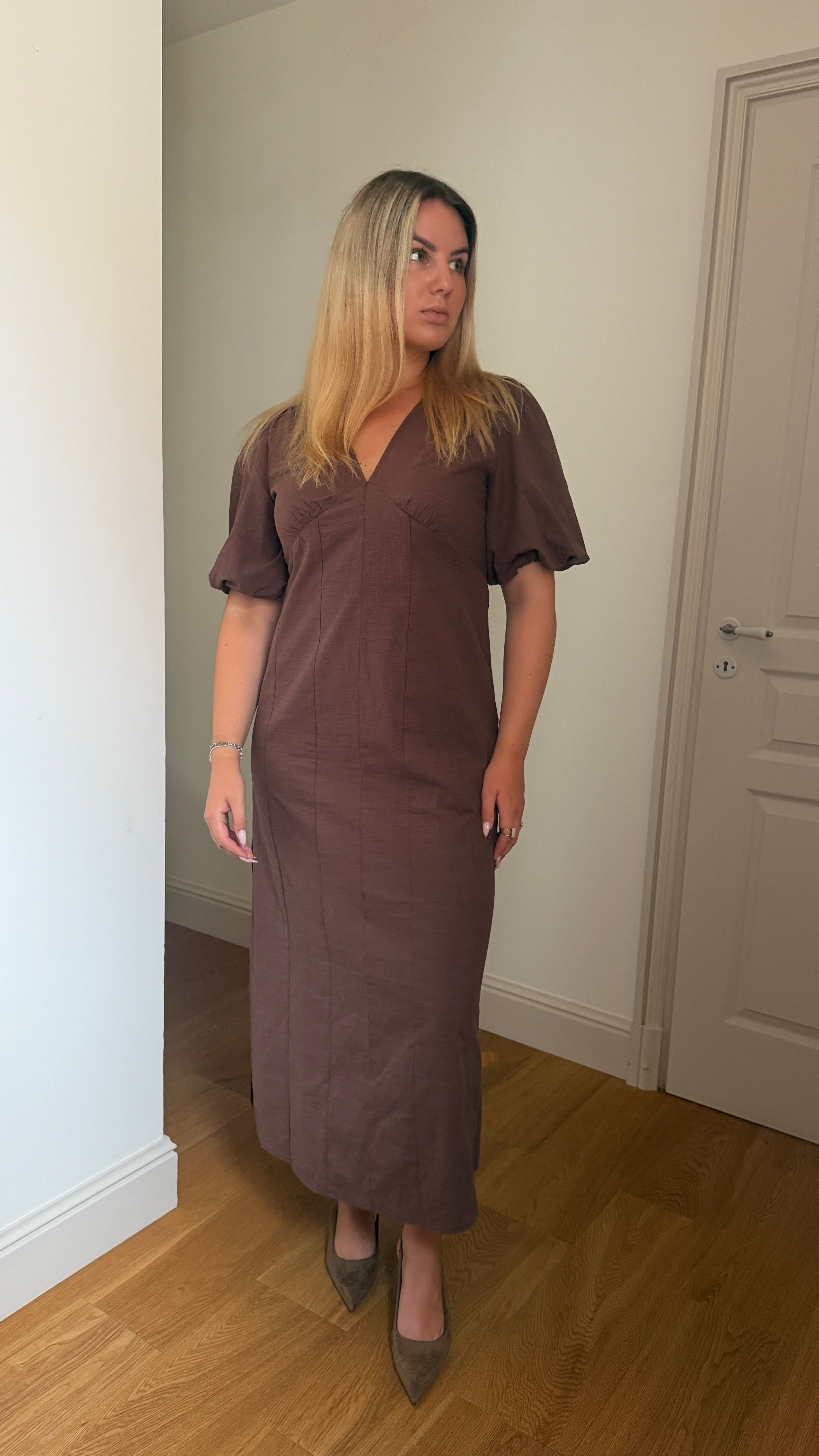 ROBE LONGUE MARRON- VANESSA