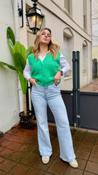 PULL SANS MANCHE VERT- MAÉ