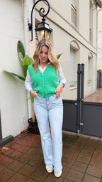 PULL SANS MANCHE VERT- MAÉ
