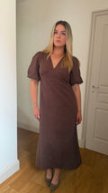ROBE LONGUE MARRON- VANESSA