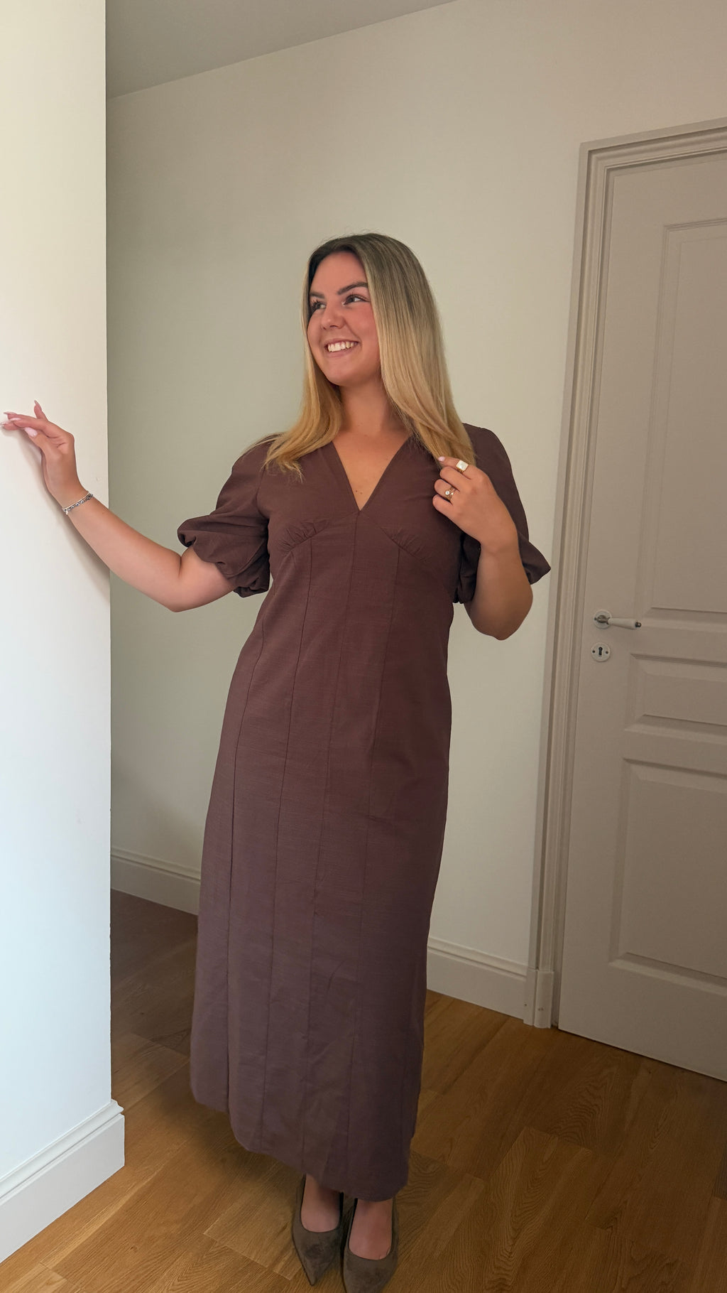 ROBE LONGUE MARRON- VANESSA