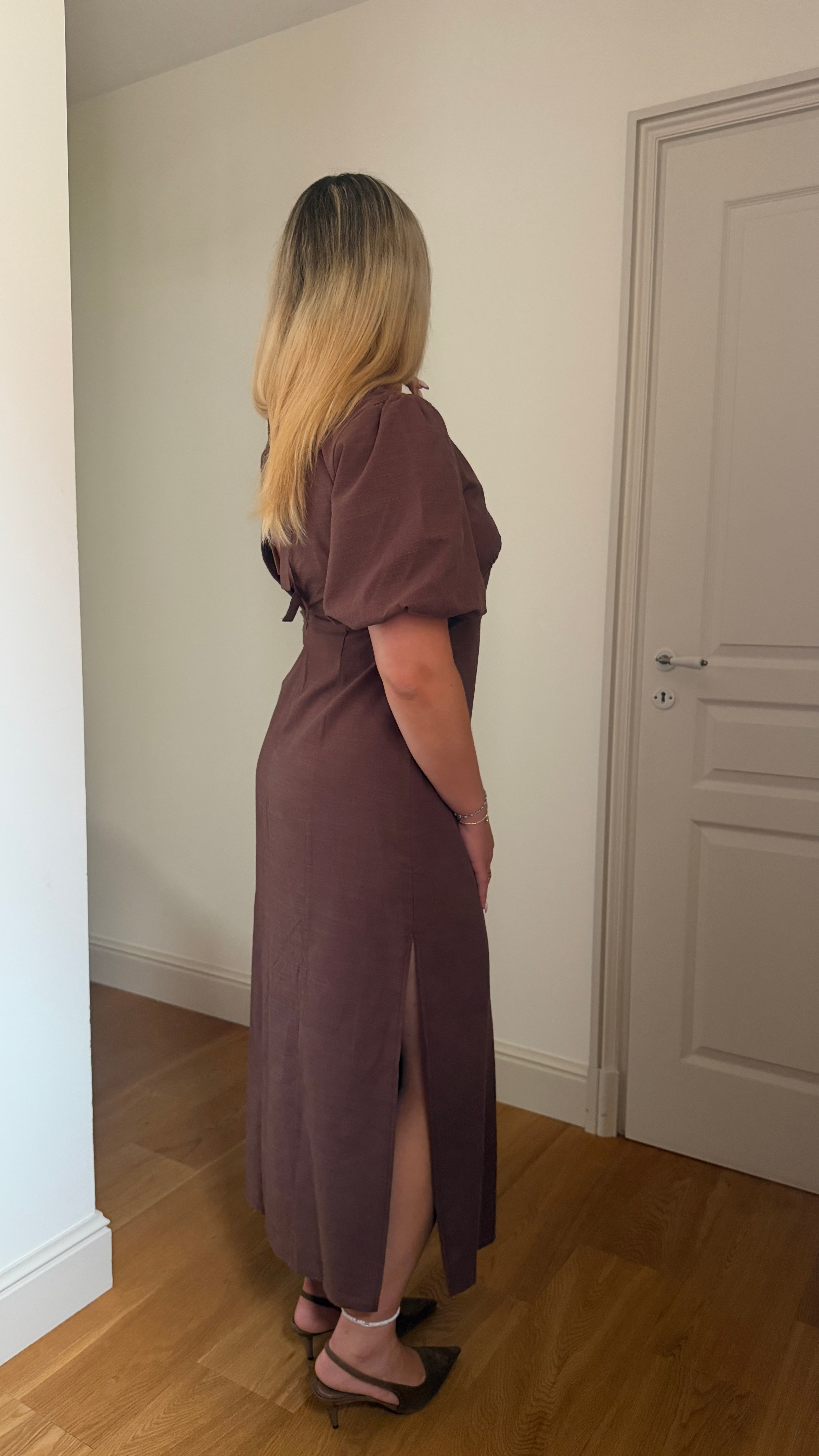ROBE LONGUE MARRON- VANESSA
