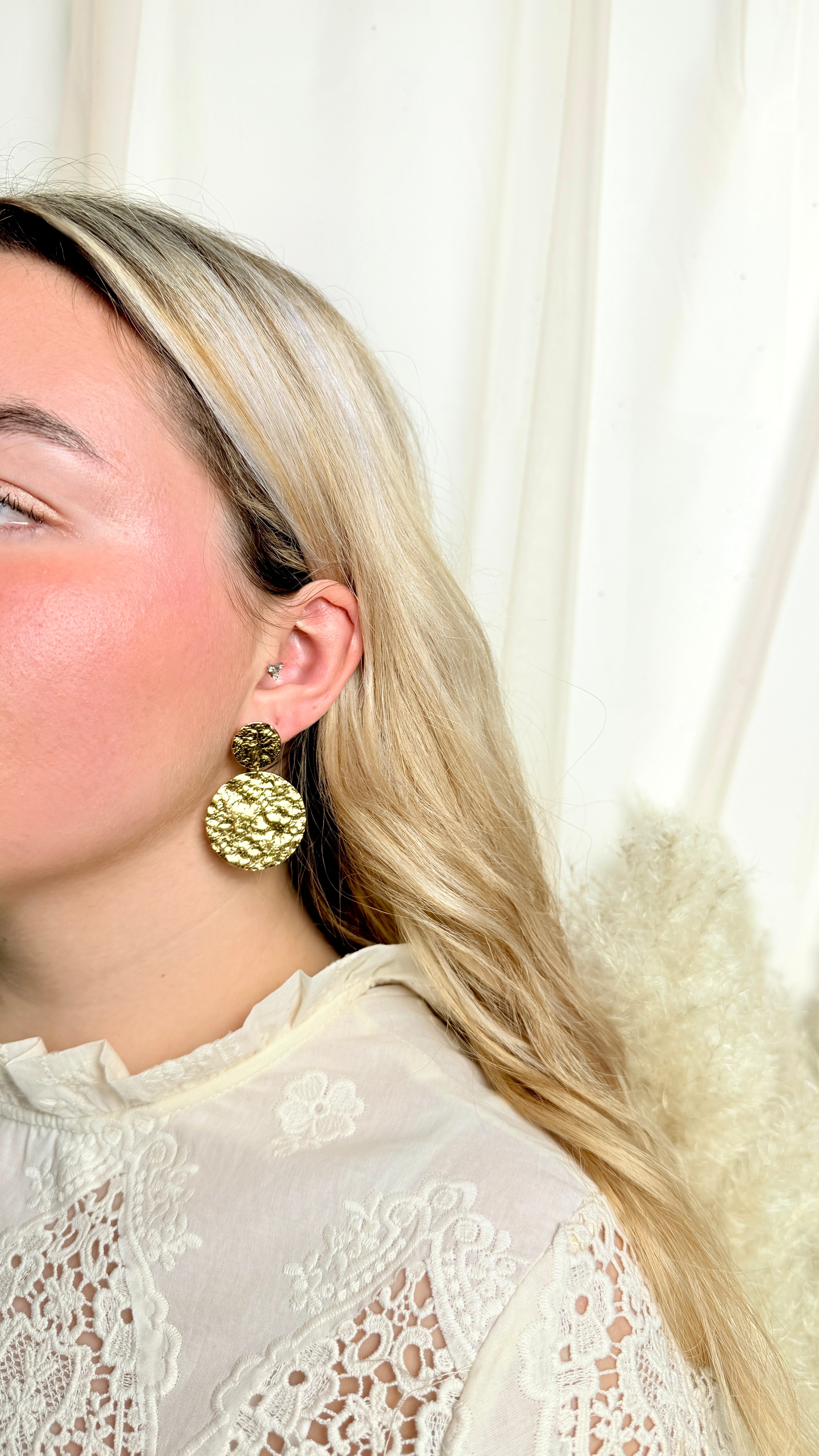 BOUCLE D'OREILLE DORÉ - NINA