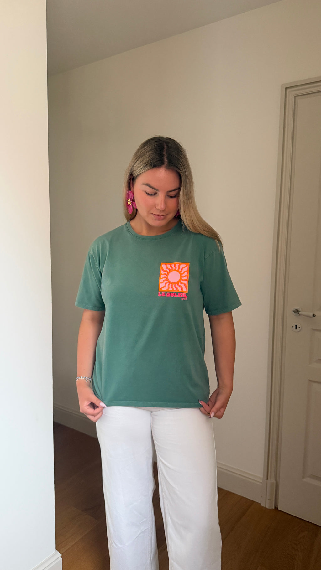 T-SHIRT VERT - SOLEIL