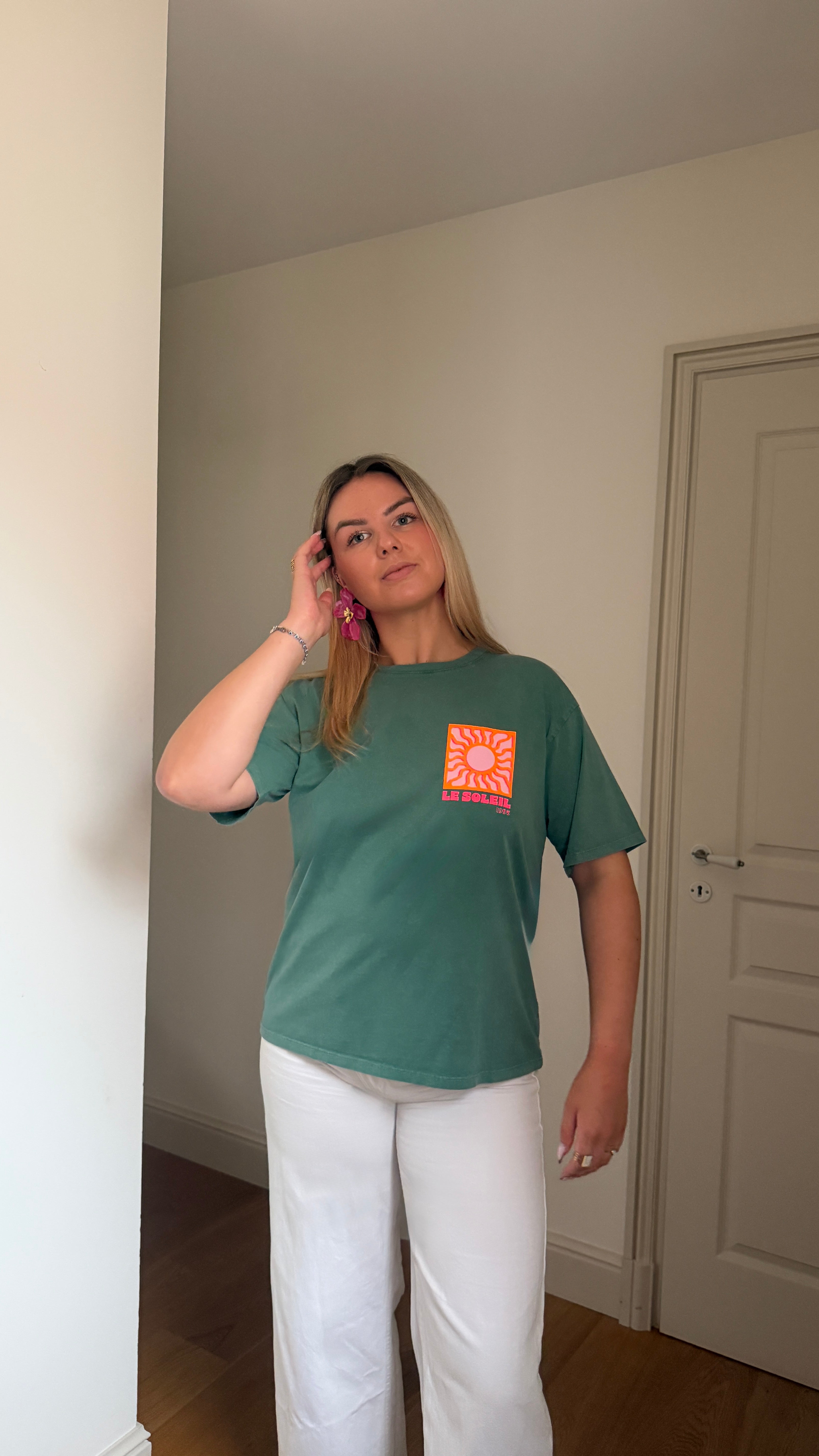 T-SHIRT VERT - SOLEIL