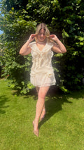 ROBE SHORT BEIGE - LUCIE
