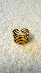 BAGUE ACIER INOXYDABLE DORÉ - ANA