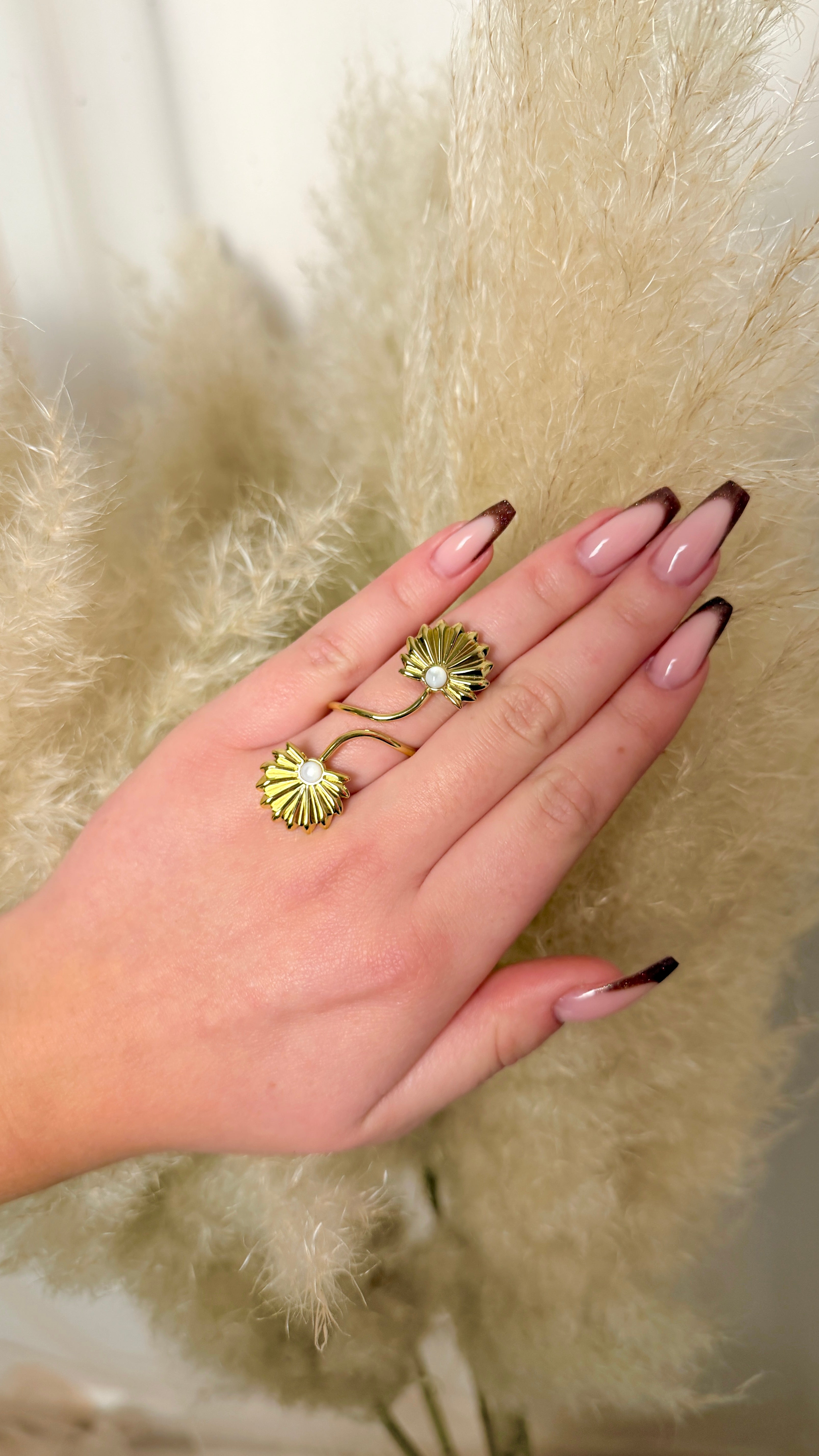 BAGUE ACIER INOXYDABLE DORÉ - EVA