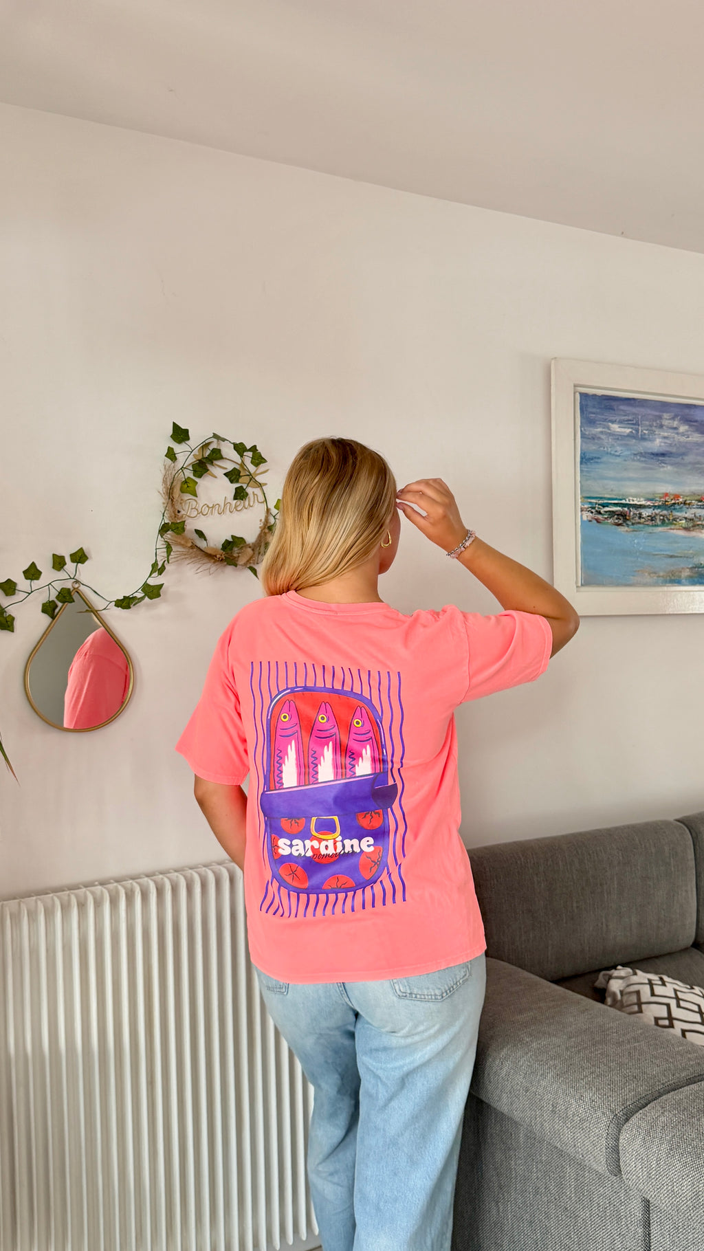 T-SHIRT CORAIL- SARDINES