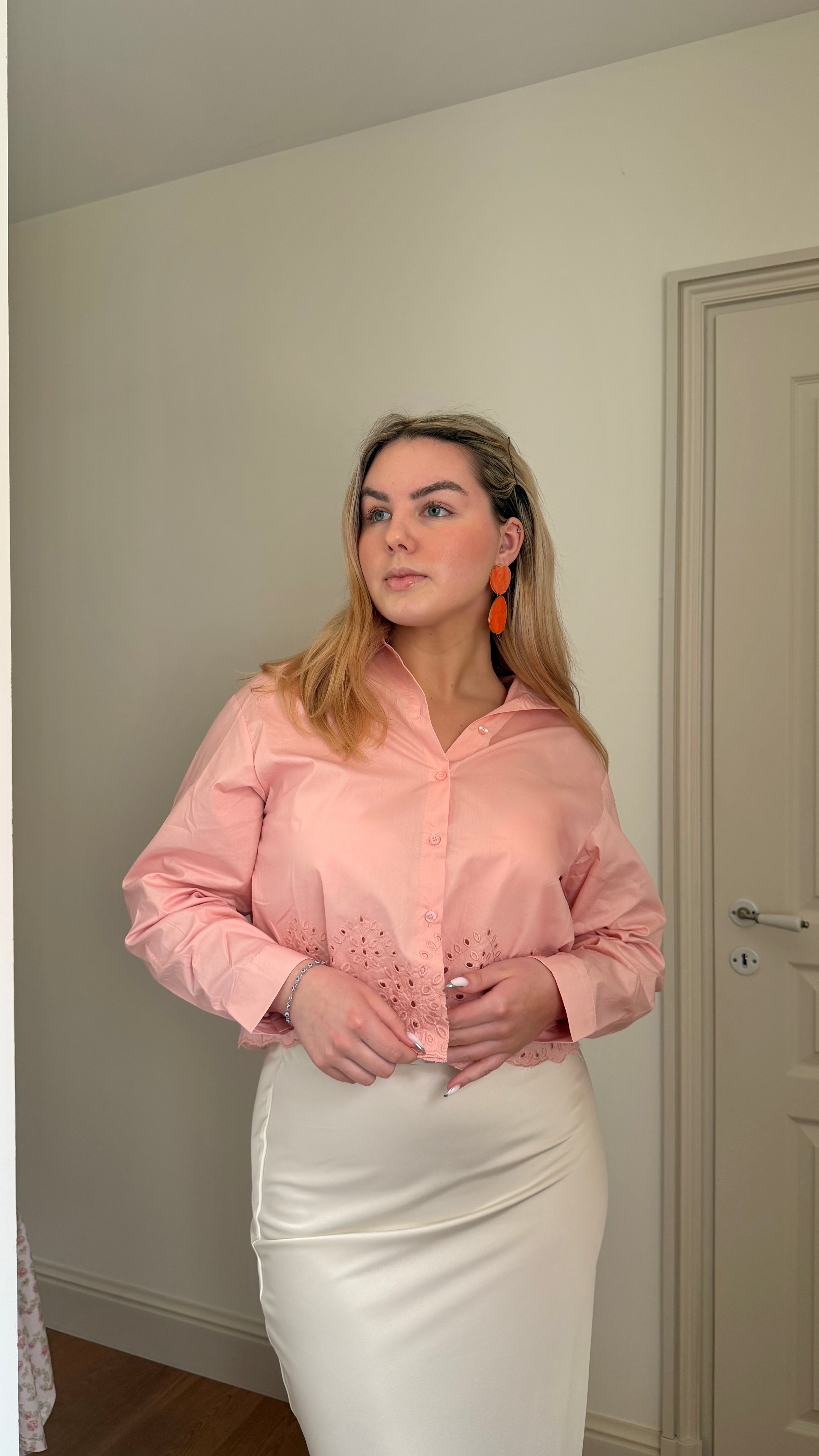 CHEMISE BRODERIE ROSE-ROSALIE