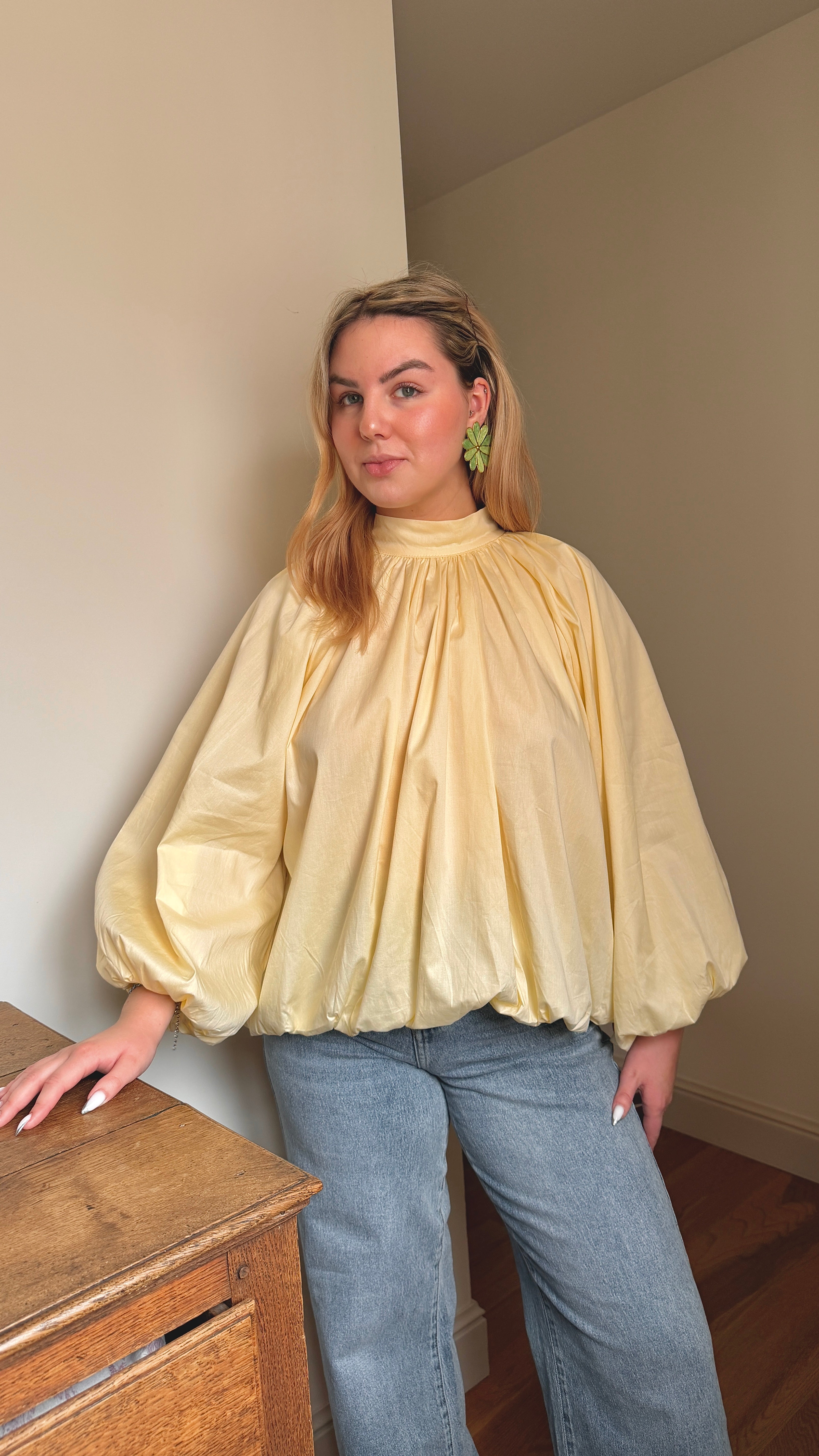 BLOUSE DOS NU JAUNE- VICTORIA