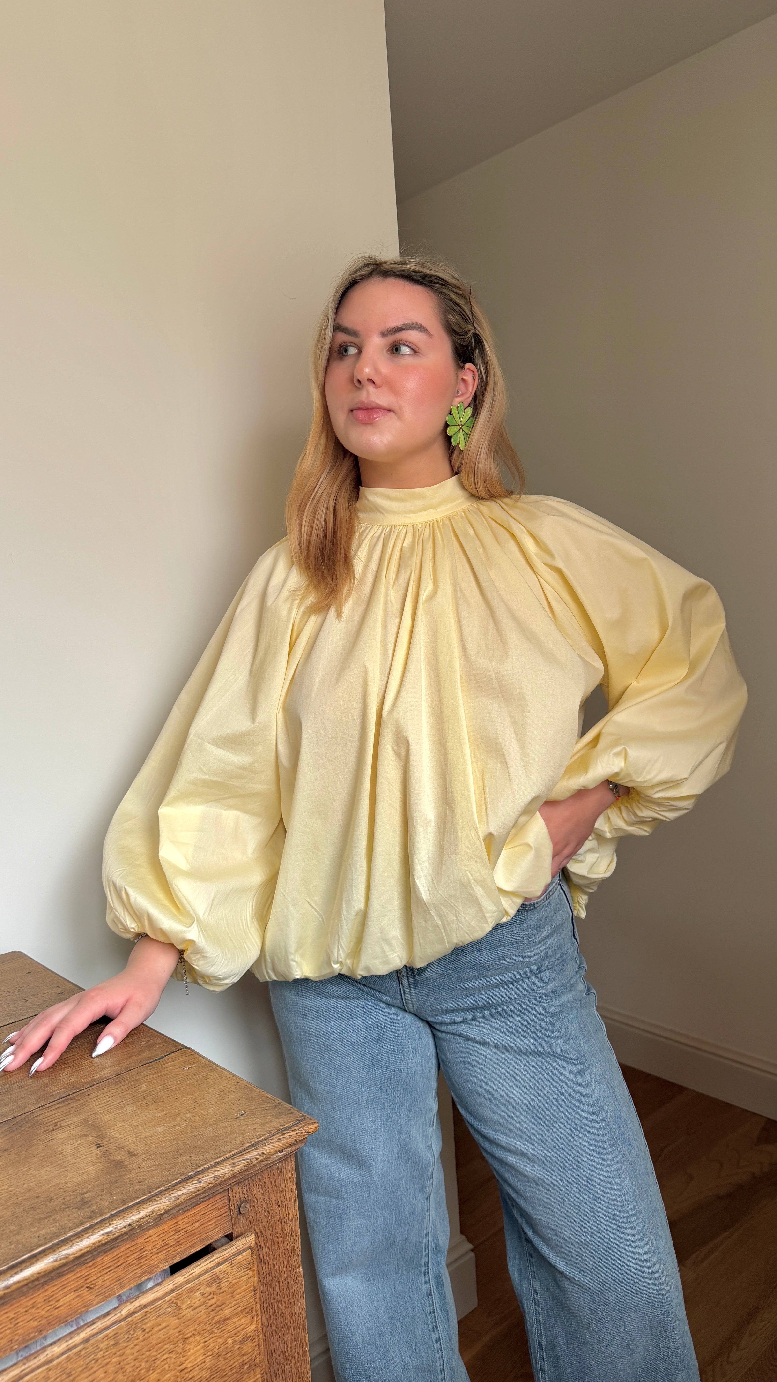 BLOUSE DOS NU JAUNE- VICTORIA