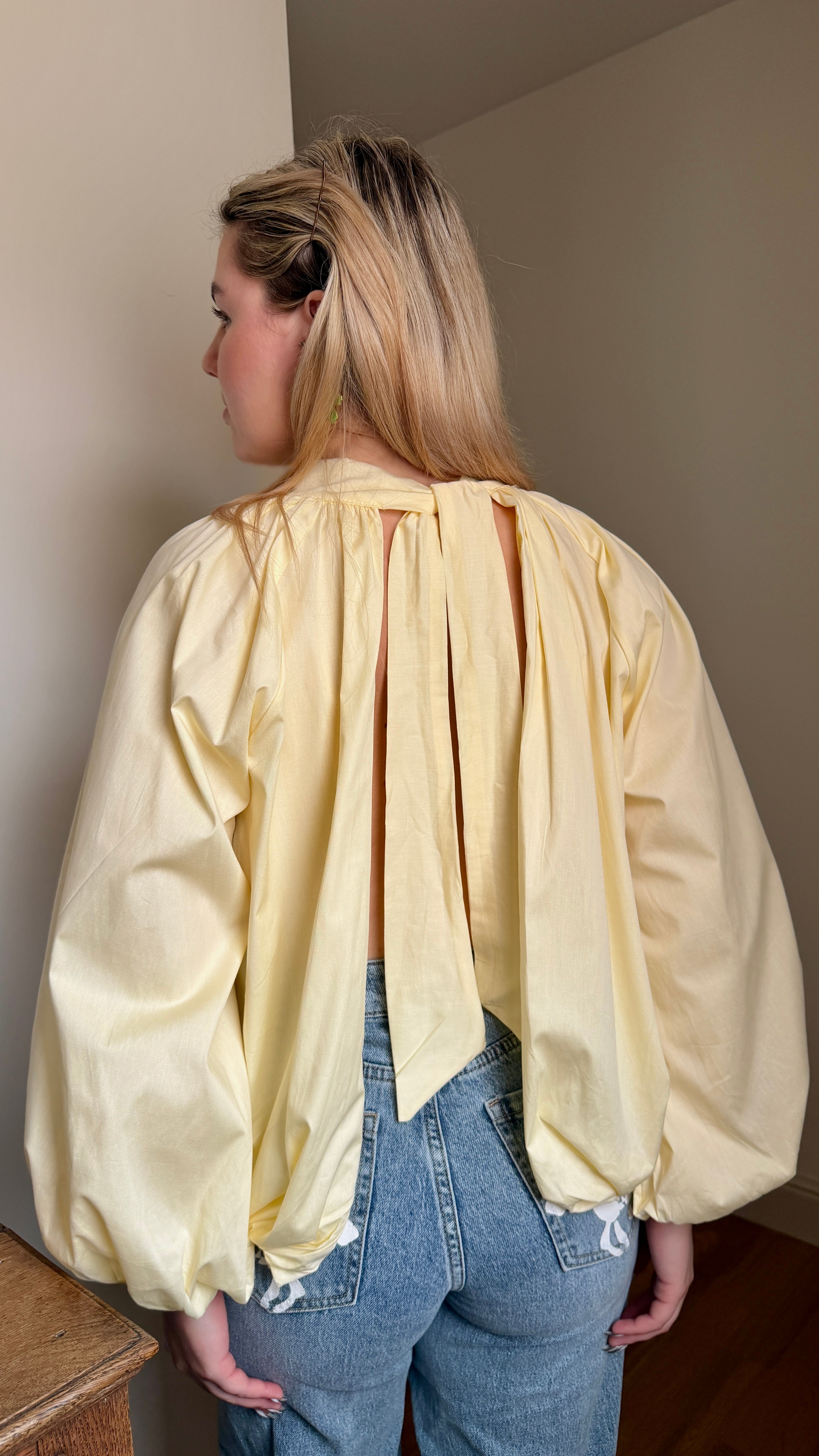 BLOUSE DOS NU JAUNE- VICTORIA