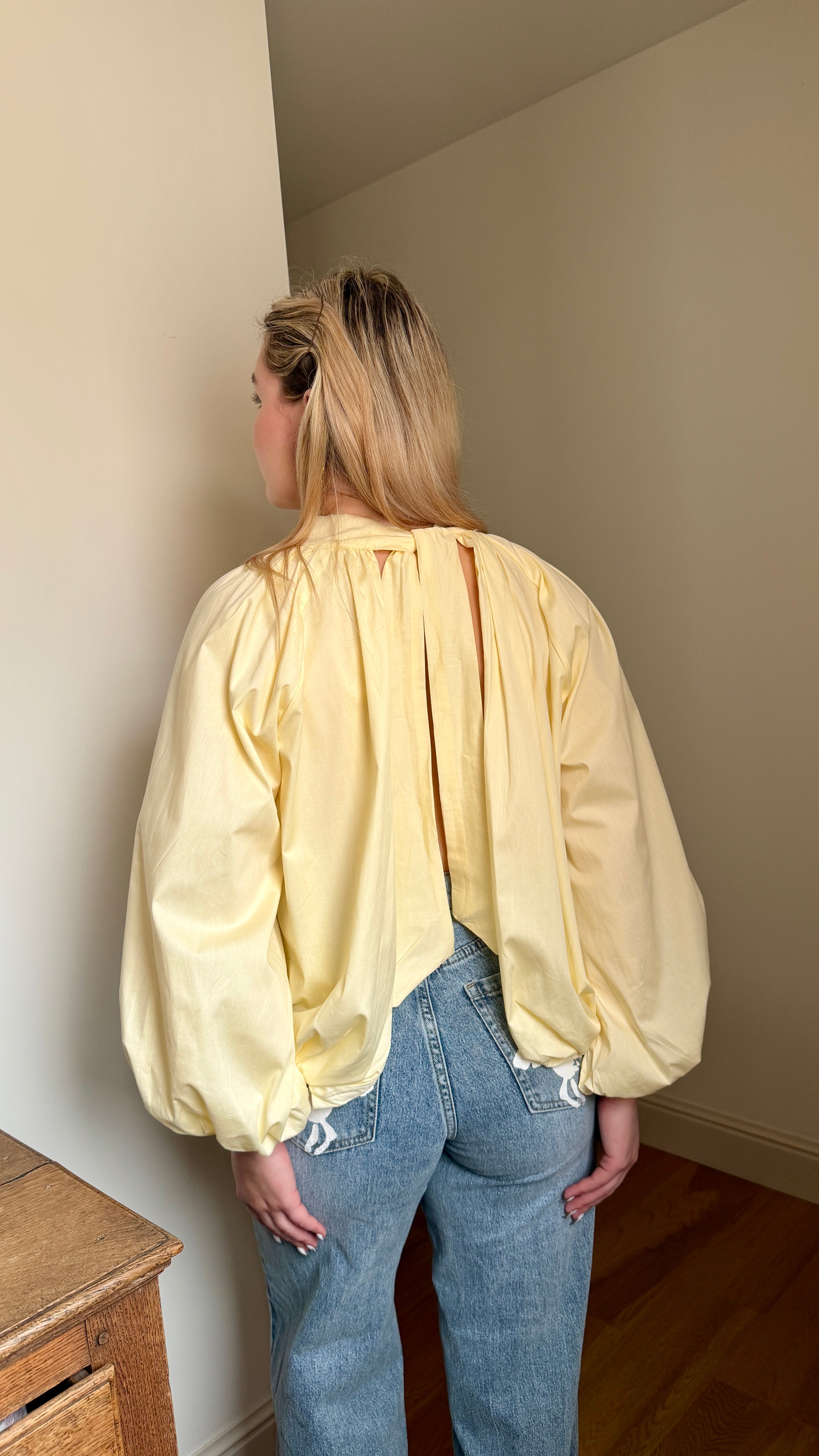 BLOUSE DOS NU JAUNE- VICTORIA