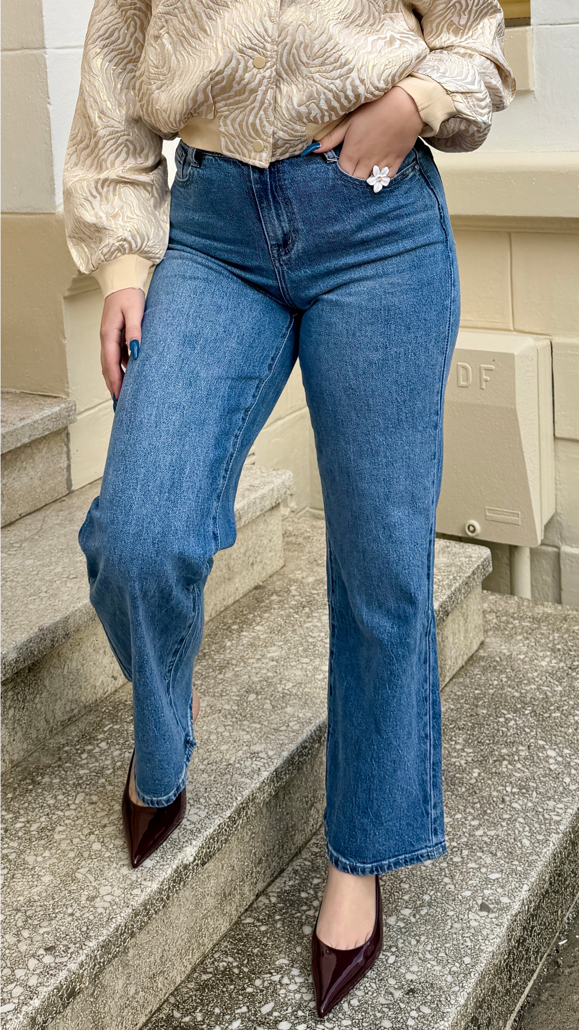 JEAN BLEU FONCÉ - LINA